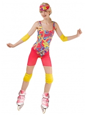 Cute Roller Skater Costume - Womens 80s Costume
